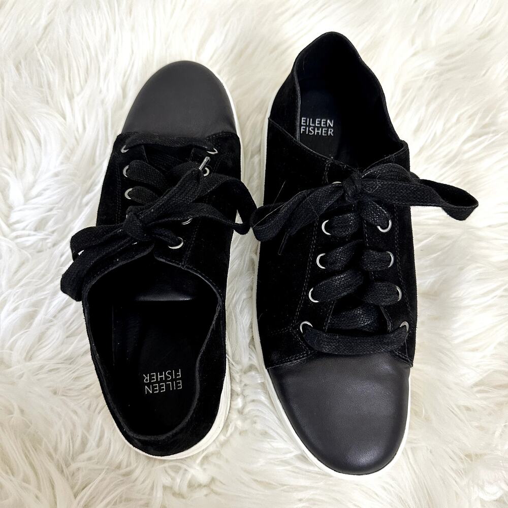 Eileen Fisher Clifton Suede Sneakers Sz 10